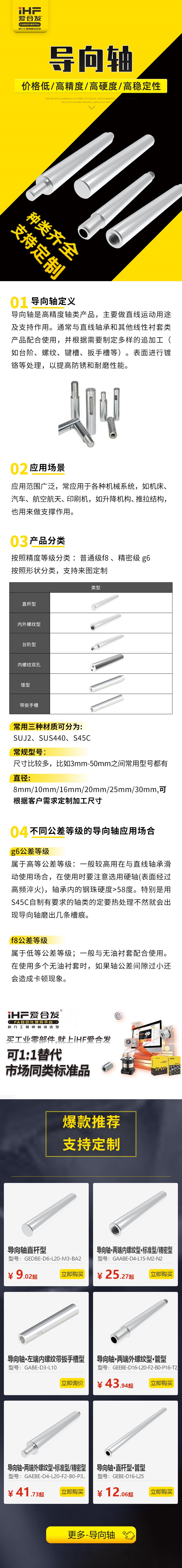 帶你30秒了解導向軸，支持定制！